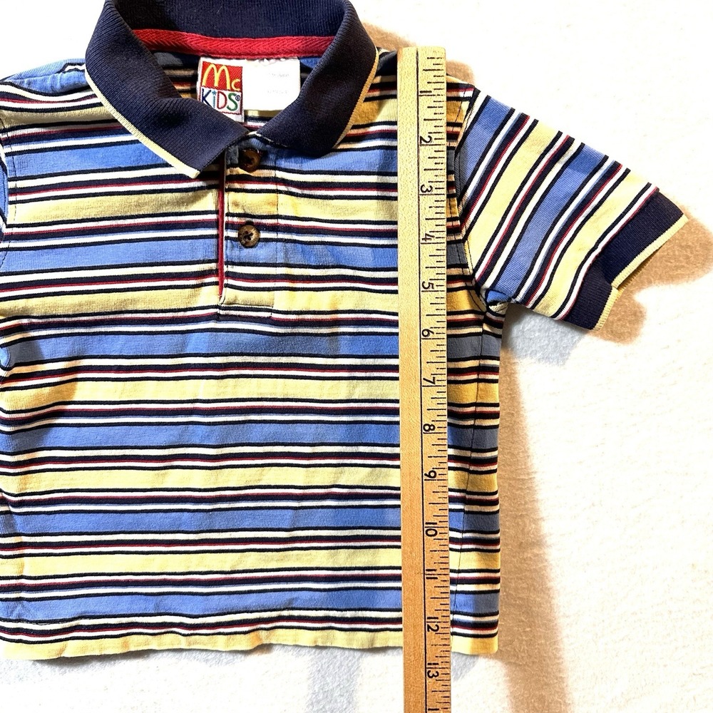 Vintage 90s McKids Polo Shirt Size 12 Month Toddler Boy Striped - Picture 5 of 7
